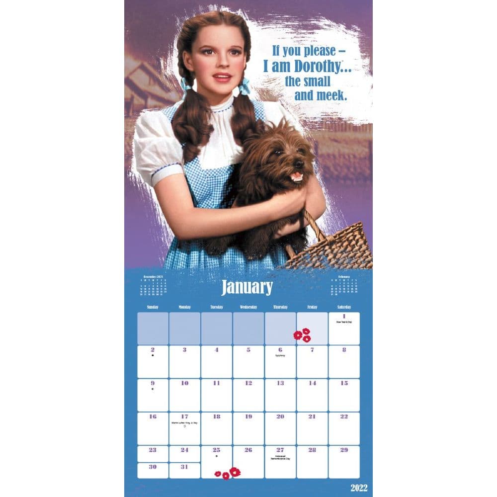 Wizard Of Oz Exclusive 2022 Wall Calendar With Collectors Print - Calendars .Com