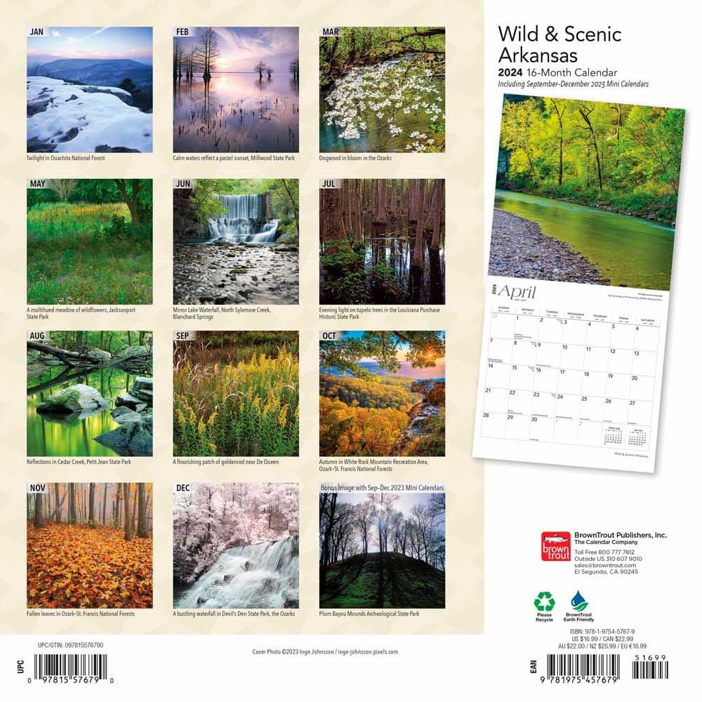 Arkansas Wild and Scenic 2024 Wall Calendar