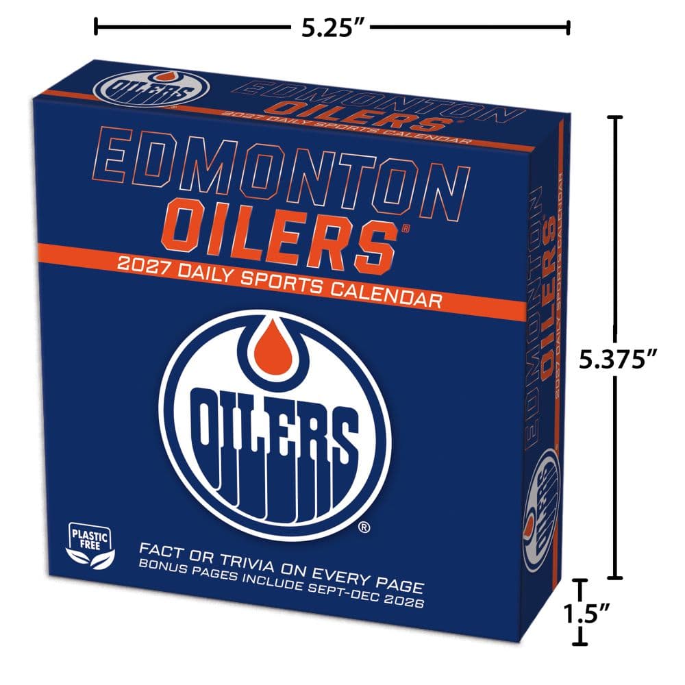 NHL Edmonton Oilers 2027 Desk Calendar Fourth Alternate Image