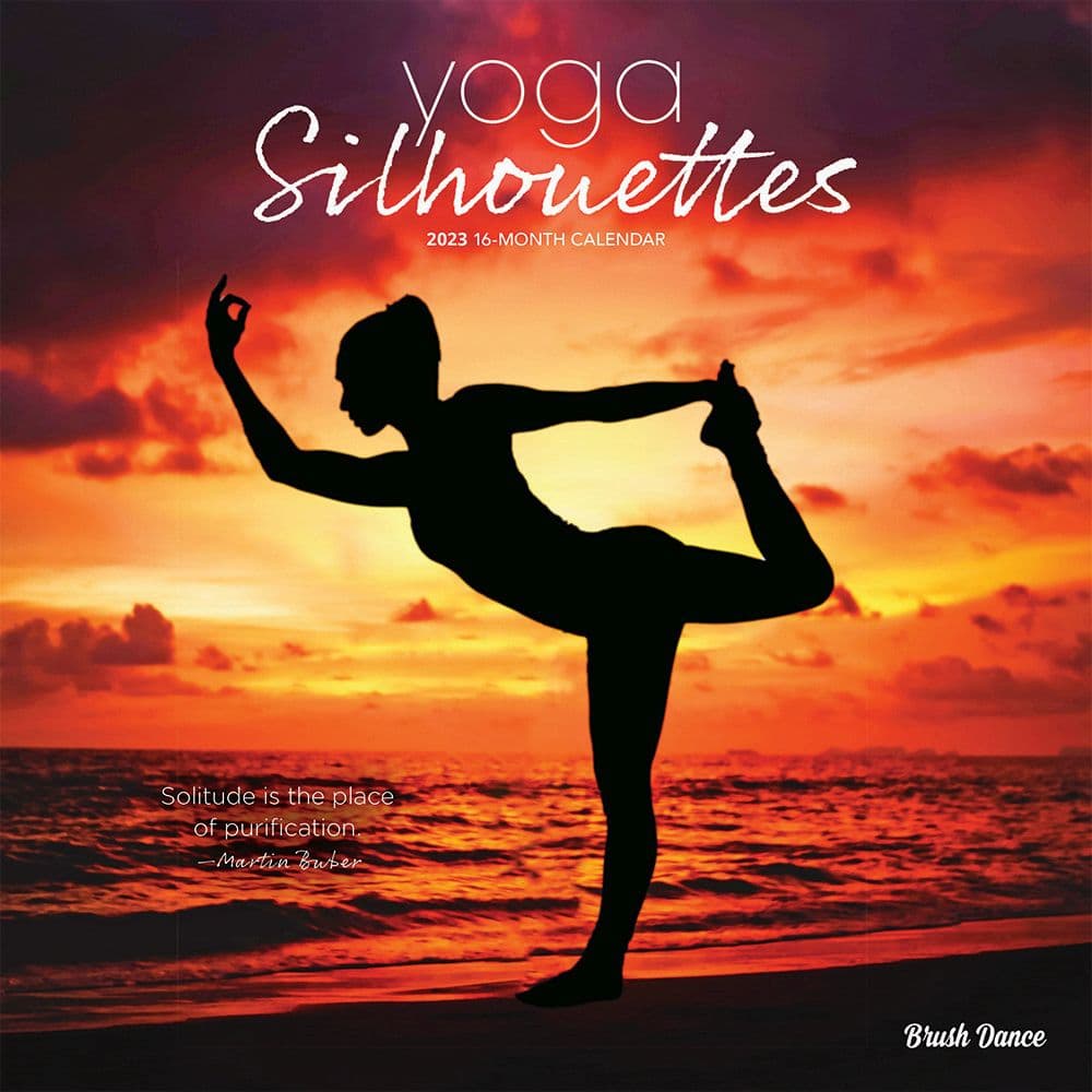 BrownTrout Yoga Silhouettes 2023 Wall Calendar