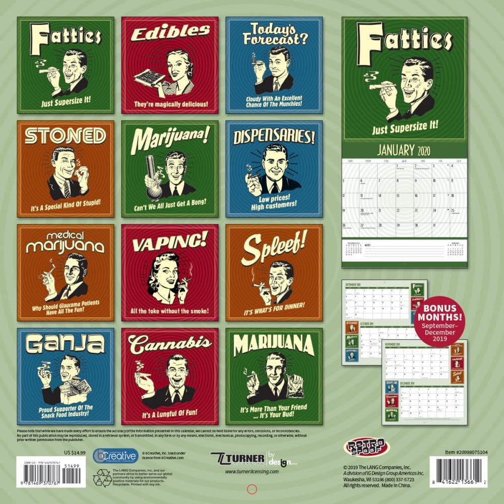 Retrospoof Marijuana Wall Calendar