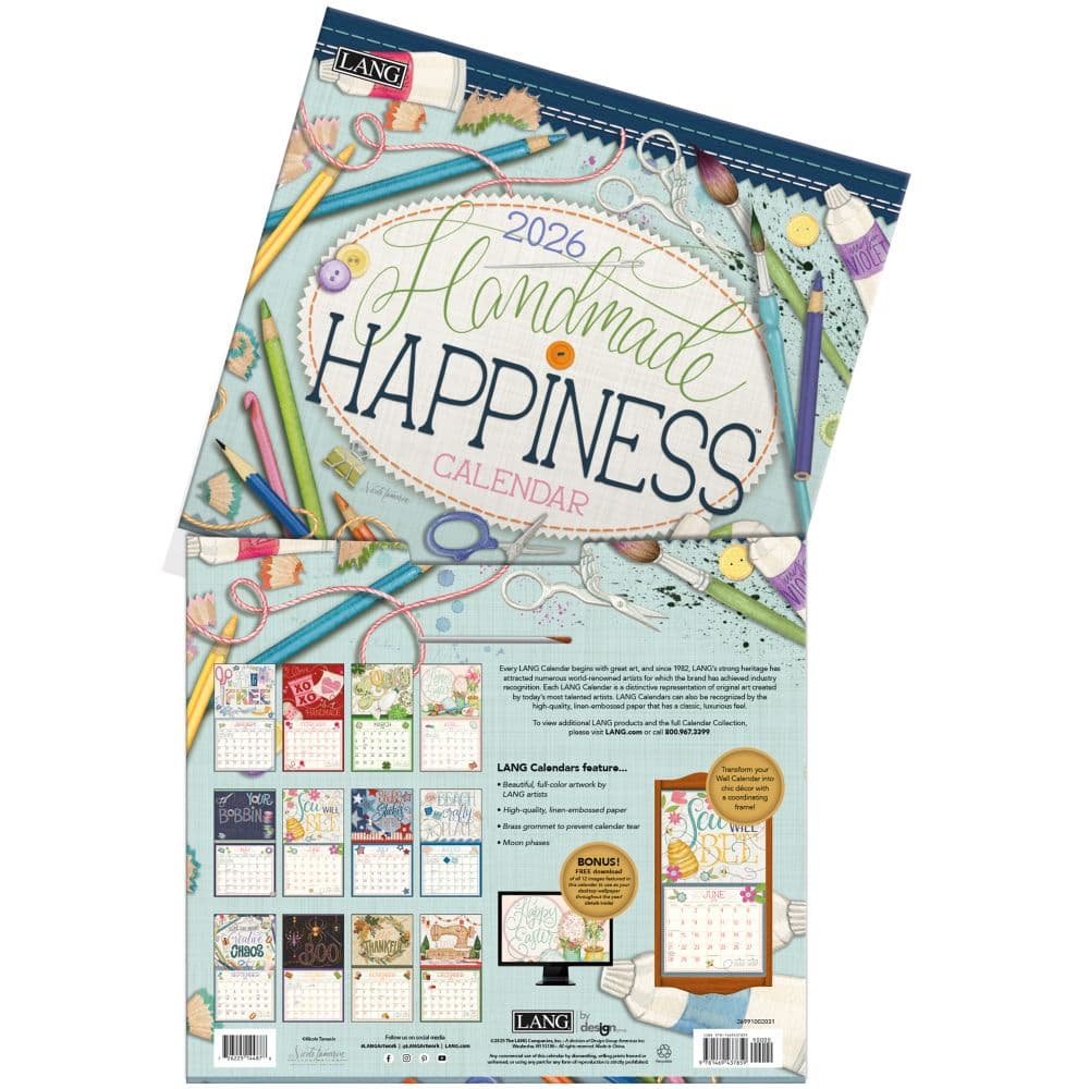 Handmade Happiness 2026 Wall Calendar by Nicole Tamarin_ALT3