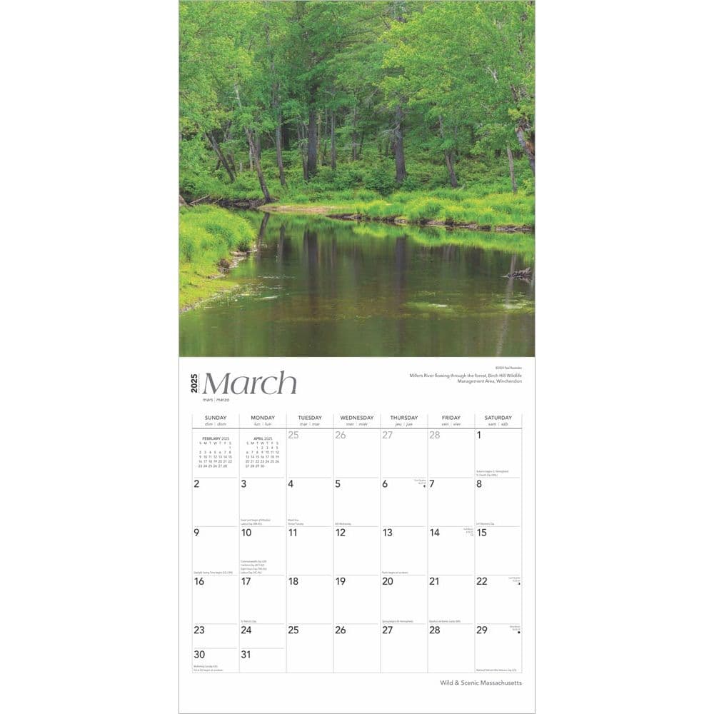 Massachusetts Wild and Scenic 2025 Wall Calendar Second Alternate Image width=&quot;1000&quot; height=&quot;1000&quot;