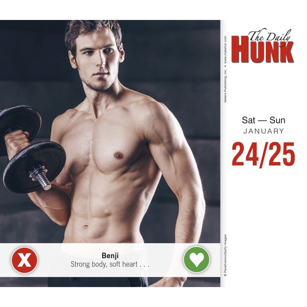 Daily Hunk Get Things Done 2026 Desk Calendar Second Alternate Image