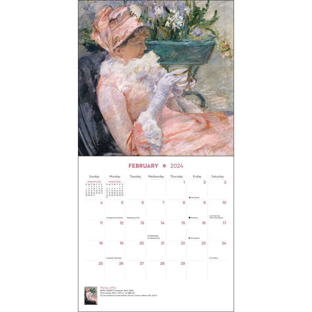 Impressionist Blooms 2024 Mini Wall Calendar