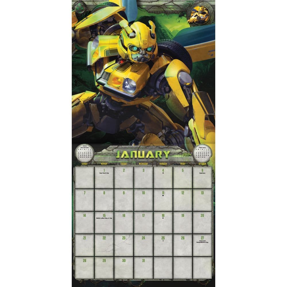 Transformers Rise 2025 Wall Calendar Exclusive with Print