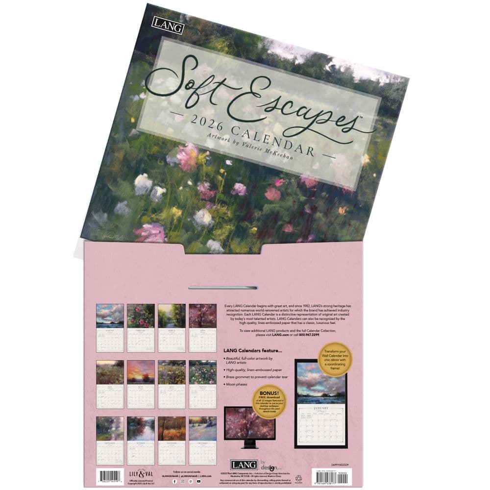 Soft Escapes 2026 Wall Calendar by Valerie McKeehan_ALT3