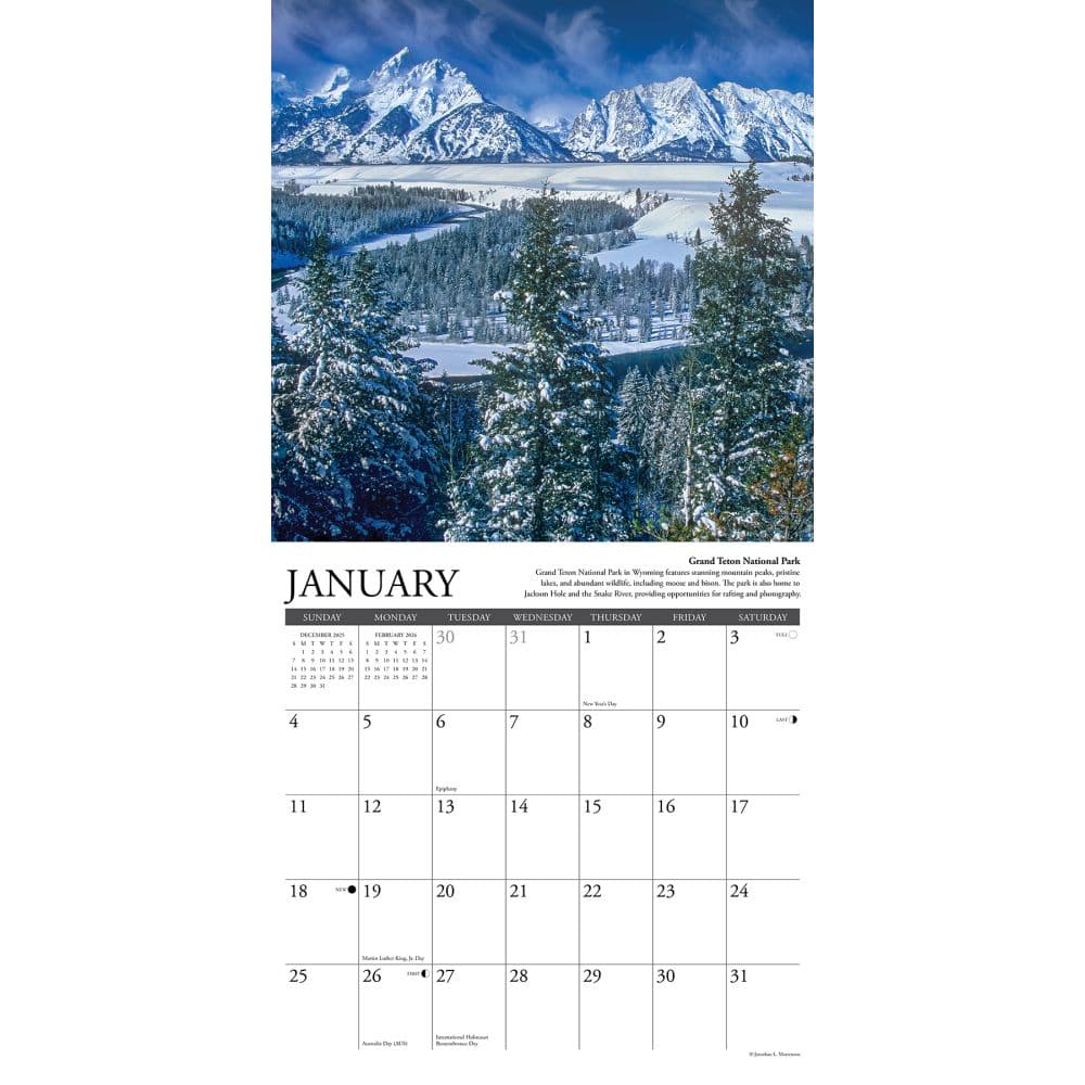 National Parks West Travel and Events 2026 Wall Calendar Second Alternate Image