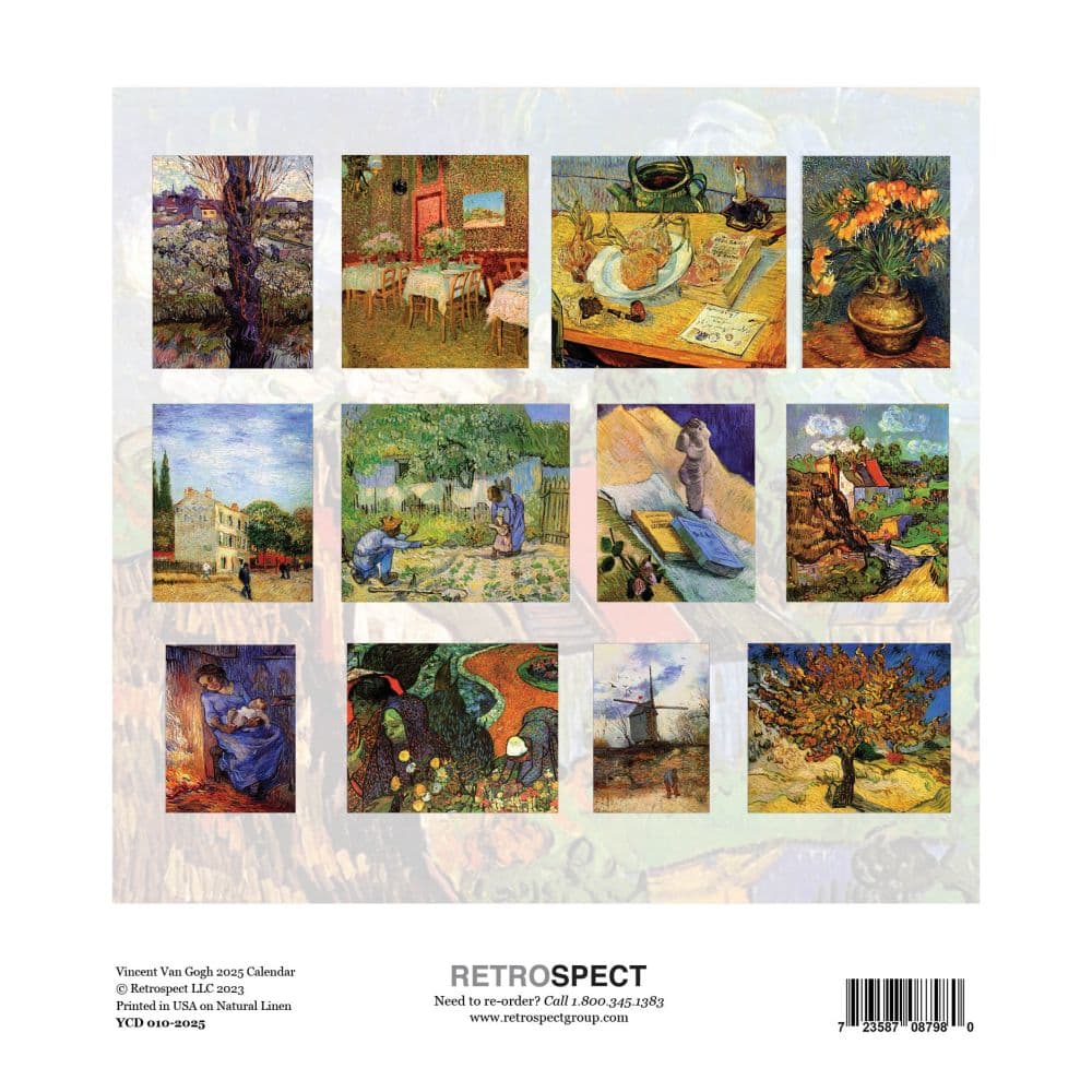 Van Gogh 2025 Easel Desk Calendar First Alternate Image