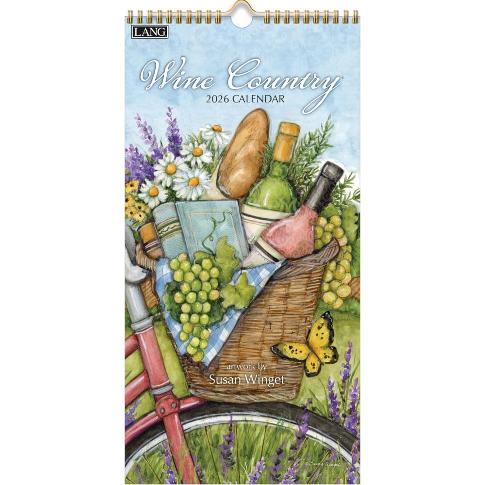 Wine Country 2026 Vertical Wall Calendar Main Image