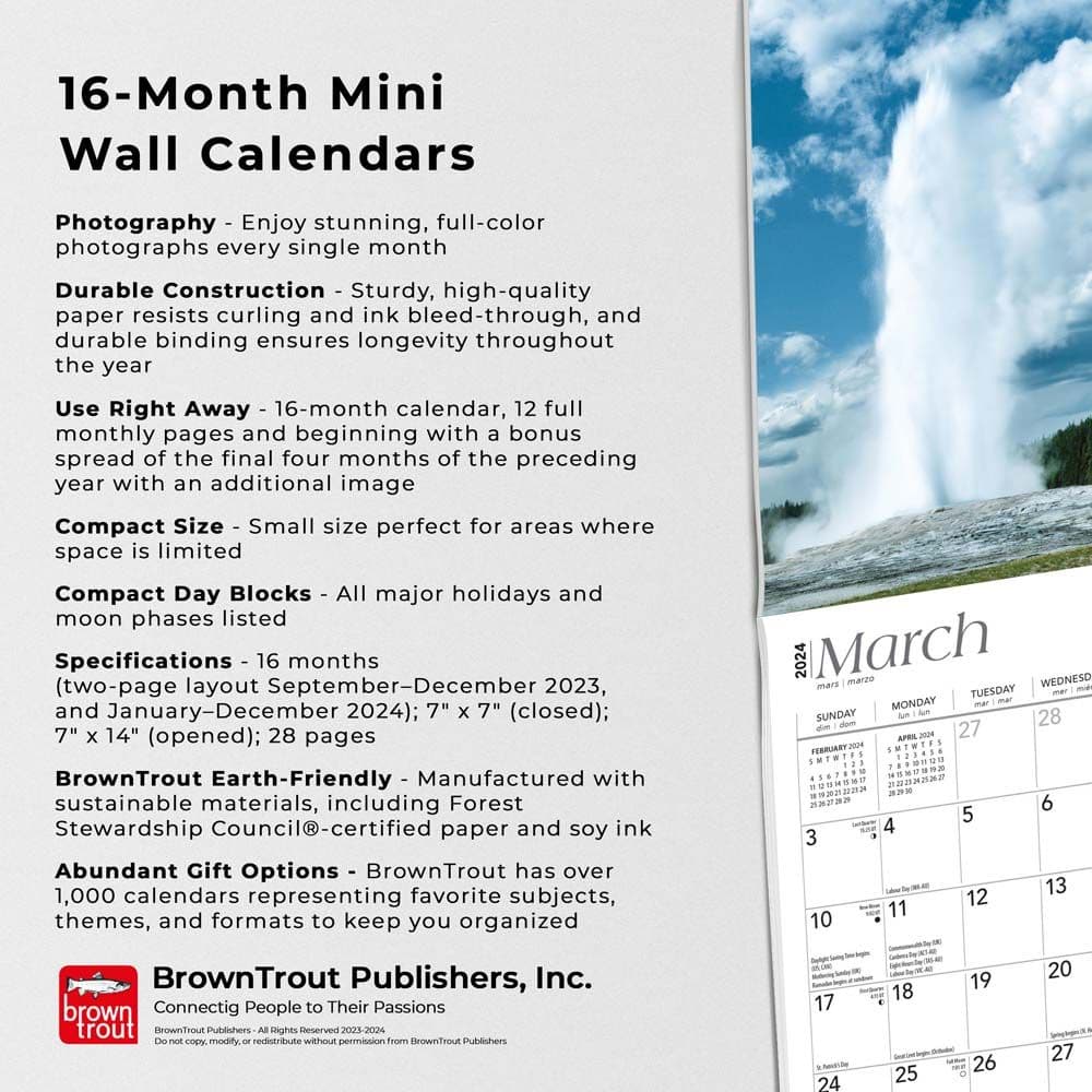 National Parks 2024 Mini Wall Calendar Fourth Alternate Image width=&quot;1000&quot; height=&quot;1000&quot;
