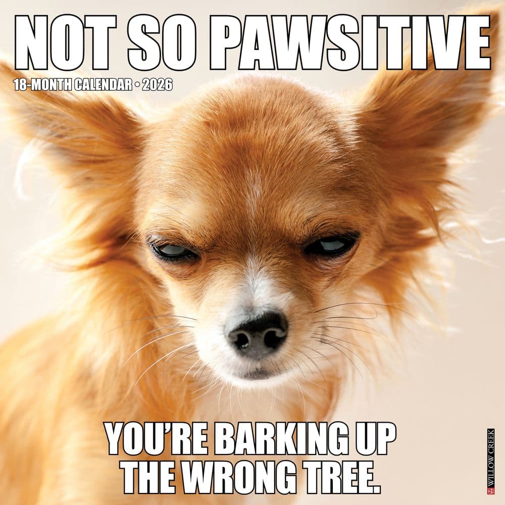 image Not So Pawsitive 2026 Wall Calendar