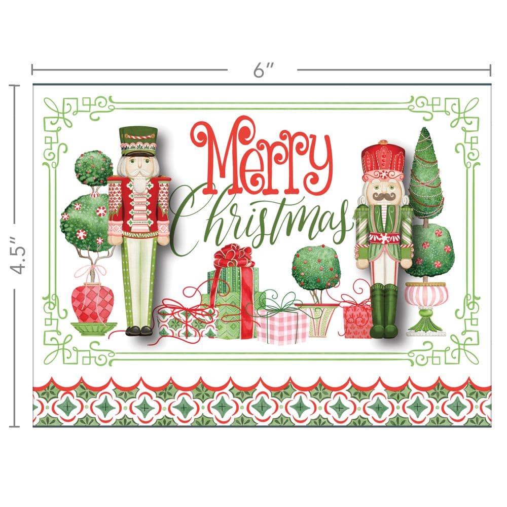 Merry Nutcrackers Luxe Christmas Cards by Nicole Tamarin Fourth Alternate Image