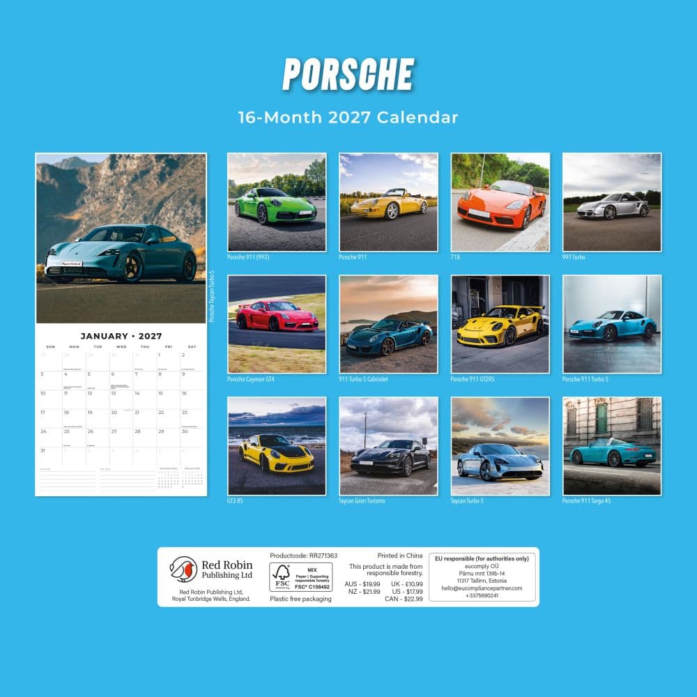 Porsche 2027 Wall Calendar First Alternate Image