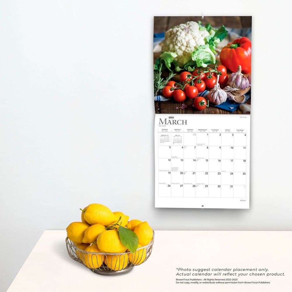 Fully Editable Glass Wall Chart Kitchen Organizing 2023 Wall Calendar