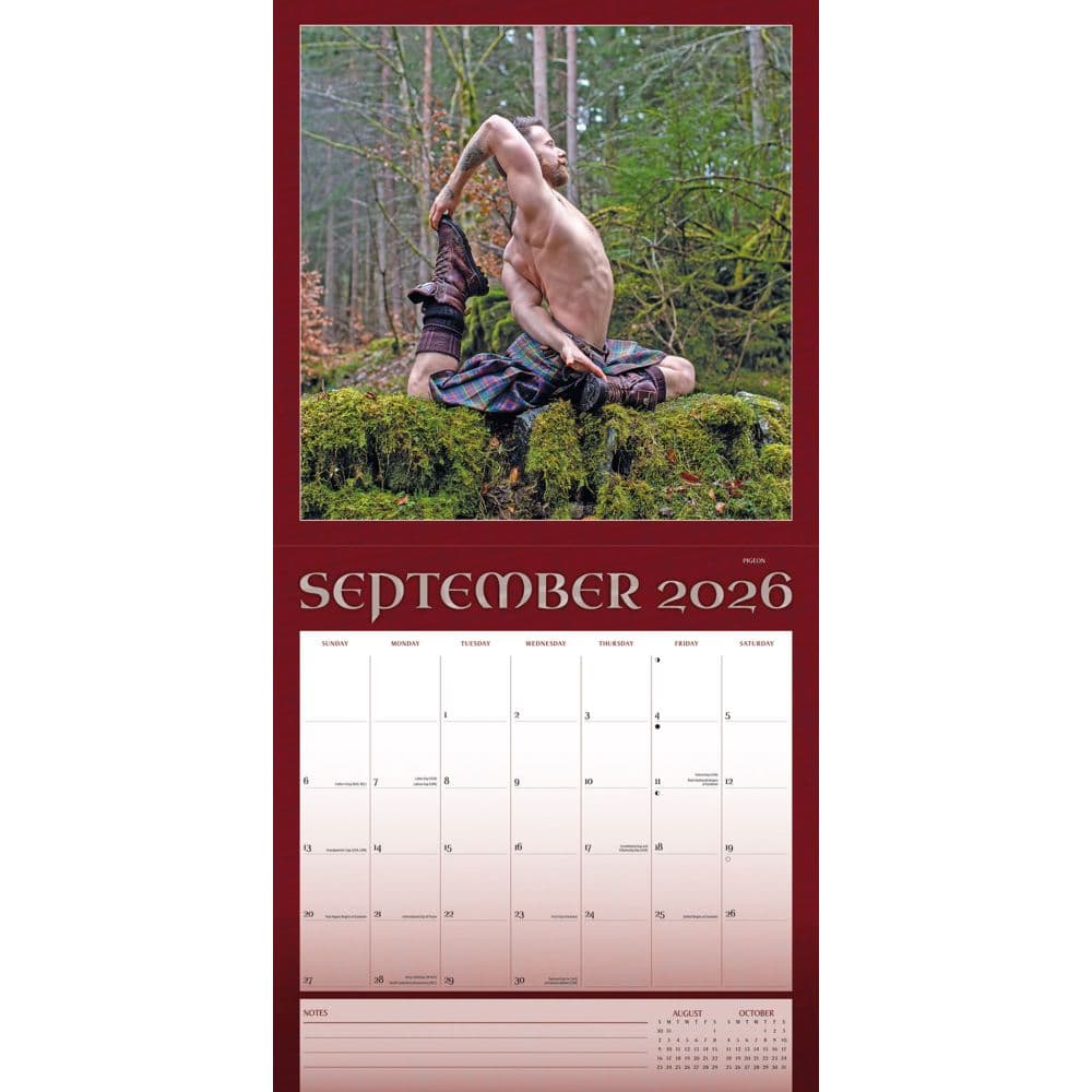 Kilted Yoga 2026 Wall Calendar Fourth Alternate Image