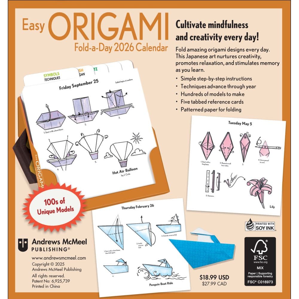 Origami 2026 Desk Calendar First Alternate Image