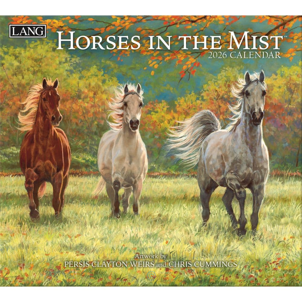 Horses in the Mist 2026 Wall Calendar by Persis Clayton Weirs Main Image