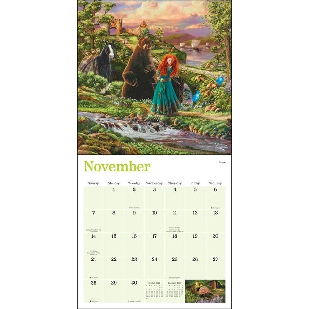 Thomas Kinkade Disney Collection 2027 Wall Calendar Sixth Alternate Image