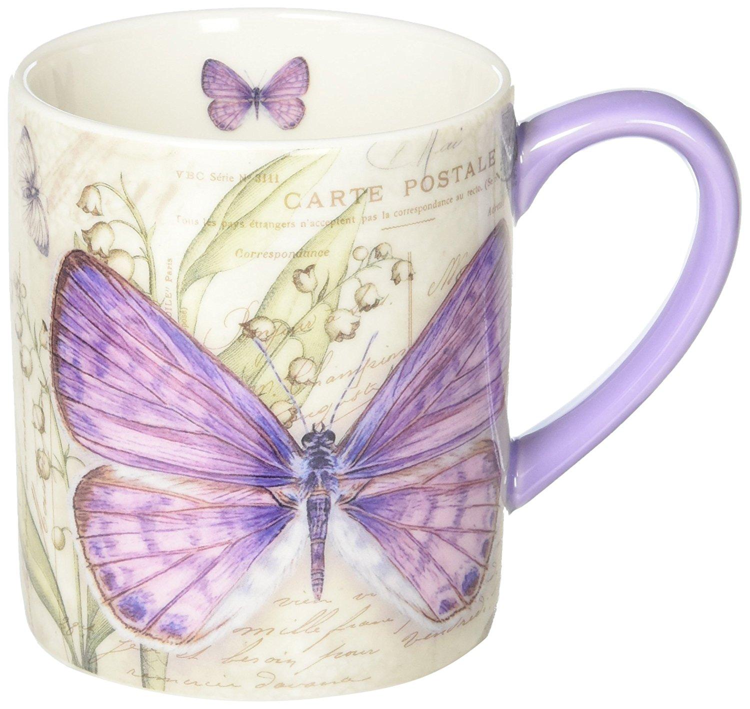 Lavender Butterfly 14 oz. Mug by Jane Shasky
