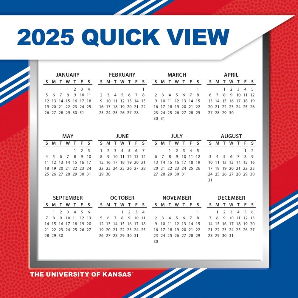 COL Kansas Jayhawks 2025 Desk Calendar Third Alternate Image