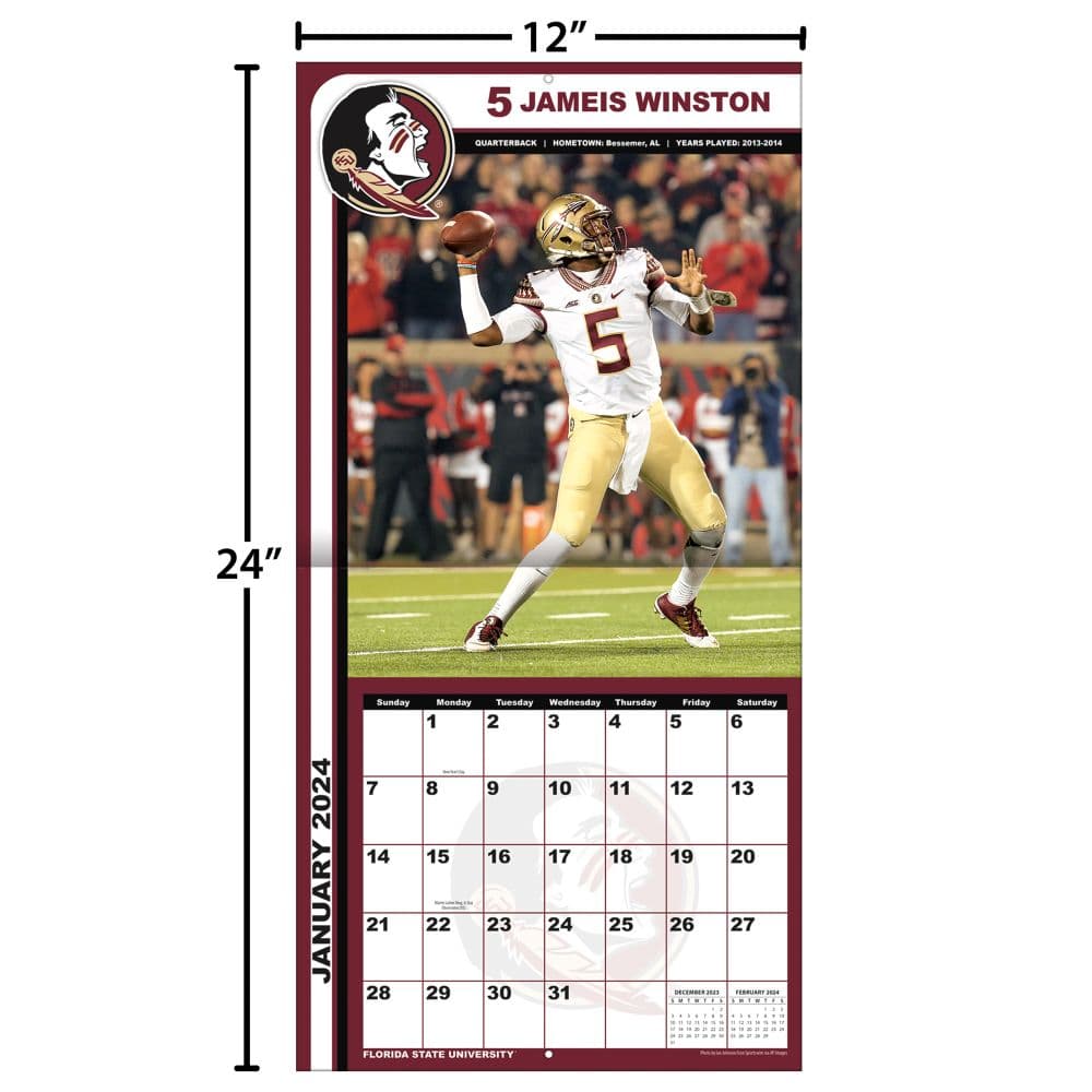 Florida State Seminoles 2024 Wall Calendar