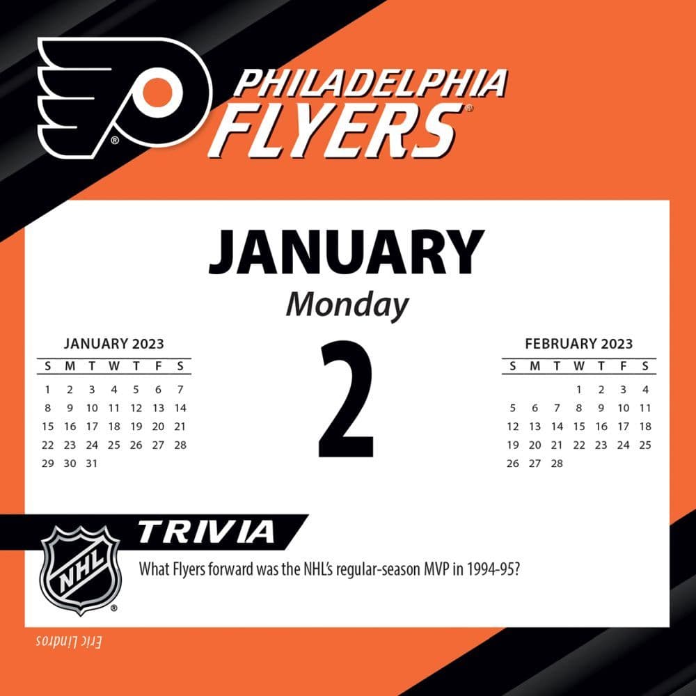 Philadelphia Flyers 2023 Desk Calendar - Calendars.com