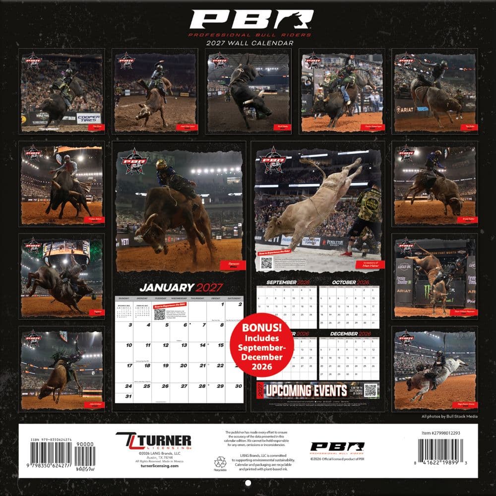 Professional Bull Riding 2027 Wall Calendar First Alternate Image