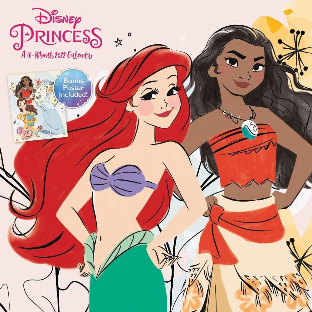 disney princess exclusive 2022 wall calendar with