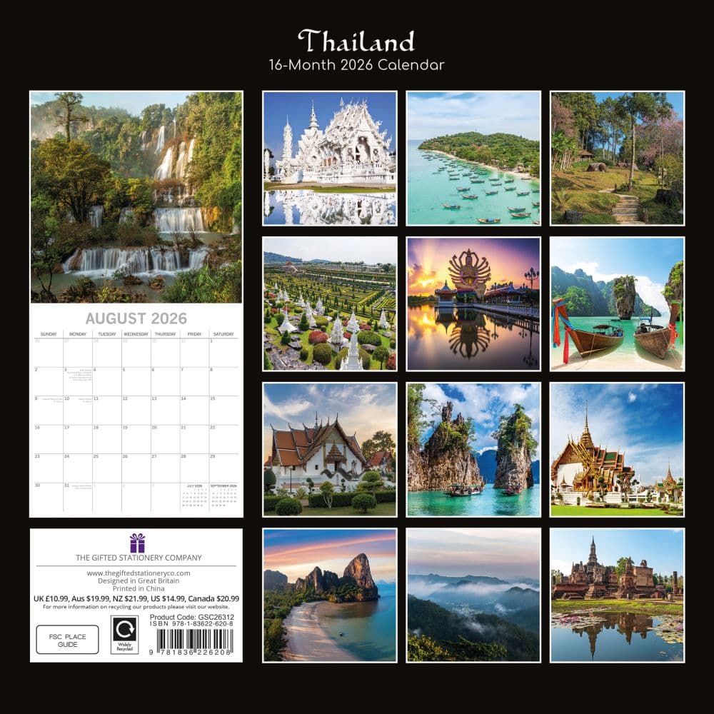 Thailand 2026 Wall Calendar First Alternate Image