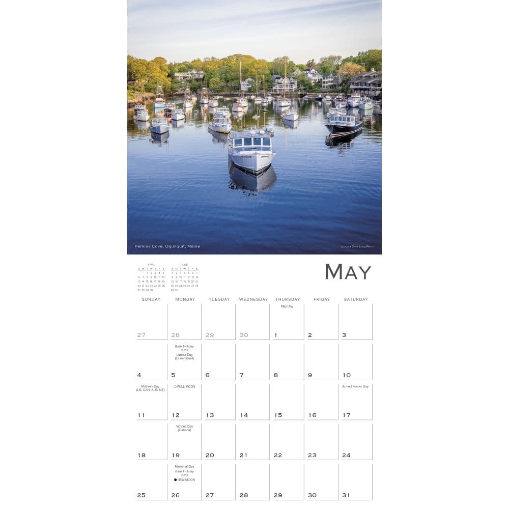 Light of New England 2025 Wall Calendar