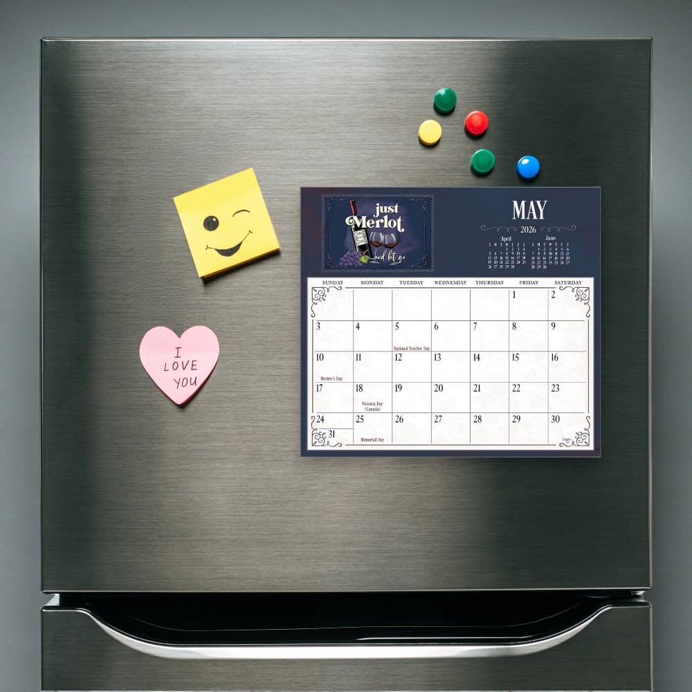 Wine 2026 Magnetic Calendar by Mollie B Second Alternate Image