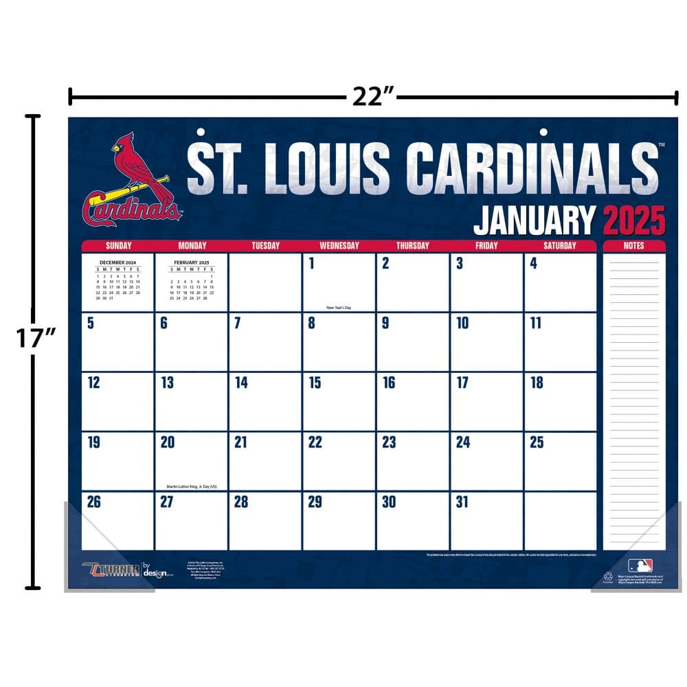 MLB St Louis Cardinals 2025 Desk Pad Fourth Alternate Image