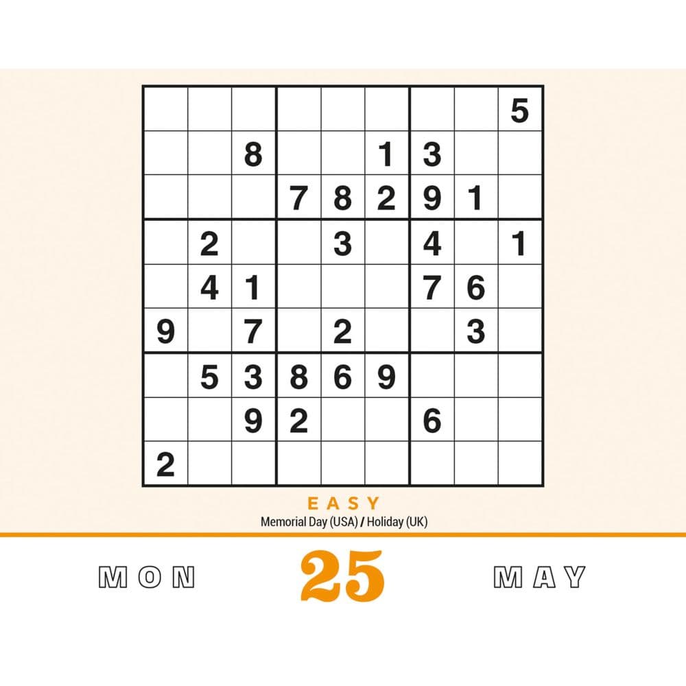Sudoku 2026 Desk Calendar Fifth Alternate Image