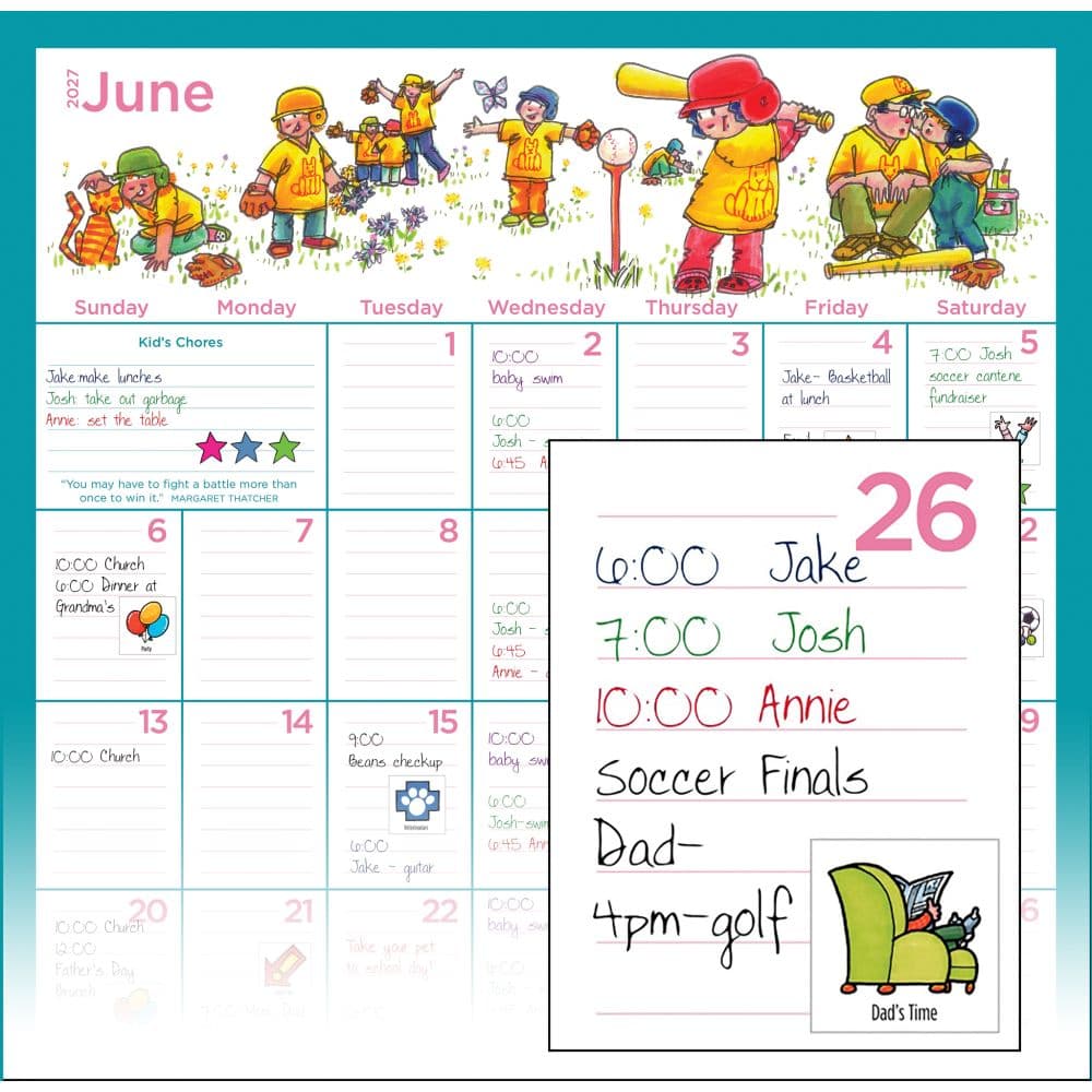 More Time Moms Fridge Calendar 2027 Magnetic Calendar Second Alternate Image