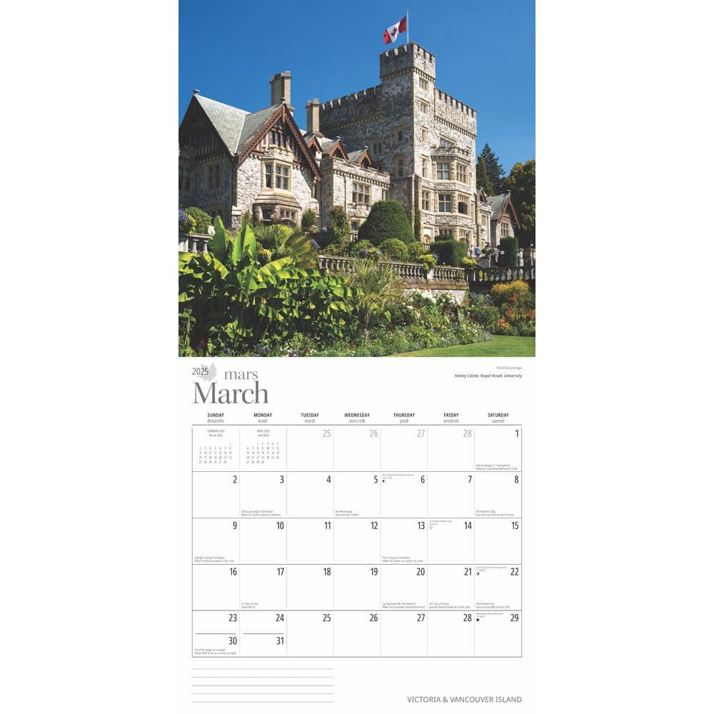 Victoria and Vancouver Island 2025 Wall Calendar interior 2