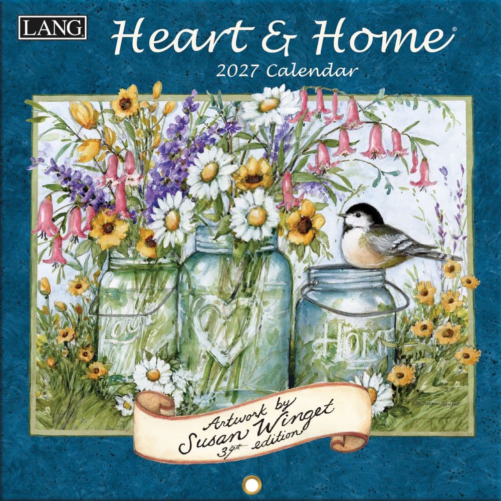 Heart and Home 2027 Mini Wall Calendar by Susan Winget