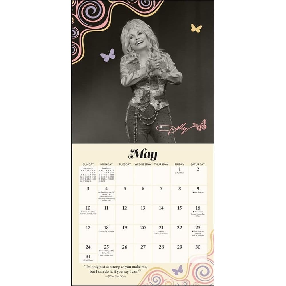 Dolly Parton 2026 Mini Wall Calendar Third Alternate Image