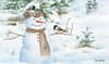 image Chickadee Snowman Doormat by Jane Shasky Main Image