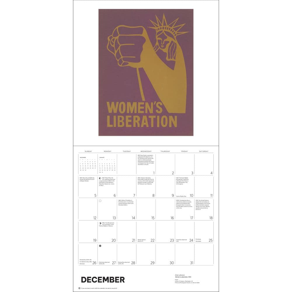Fight for Womens Rights 2027 Wall Calendar Fifth Alternate Image