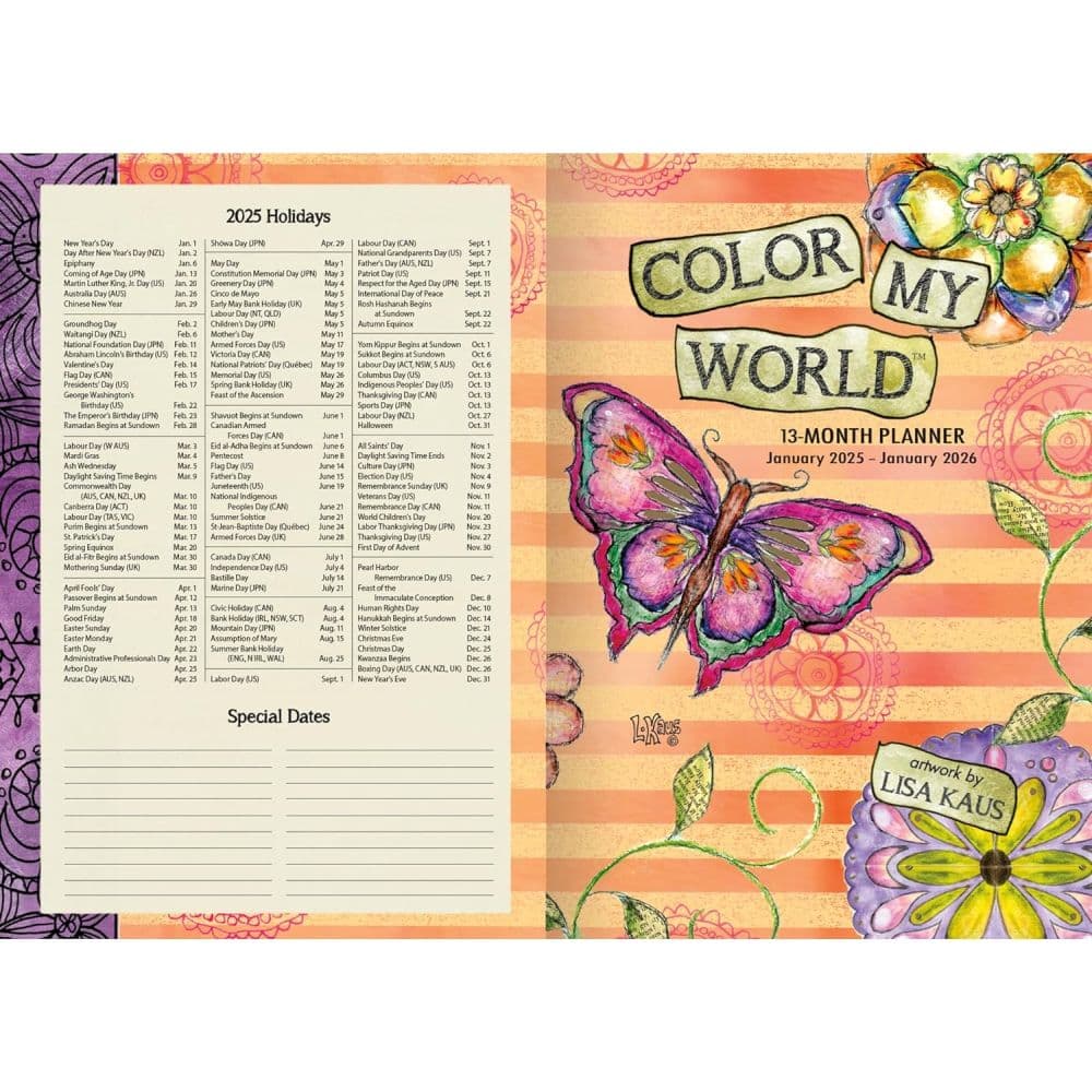 Color My World by Lisa Kaus 2025 Monthly Planner Second Alternate Image width=&quot;1000&quot; height=&quot;1000&quot;