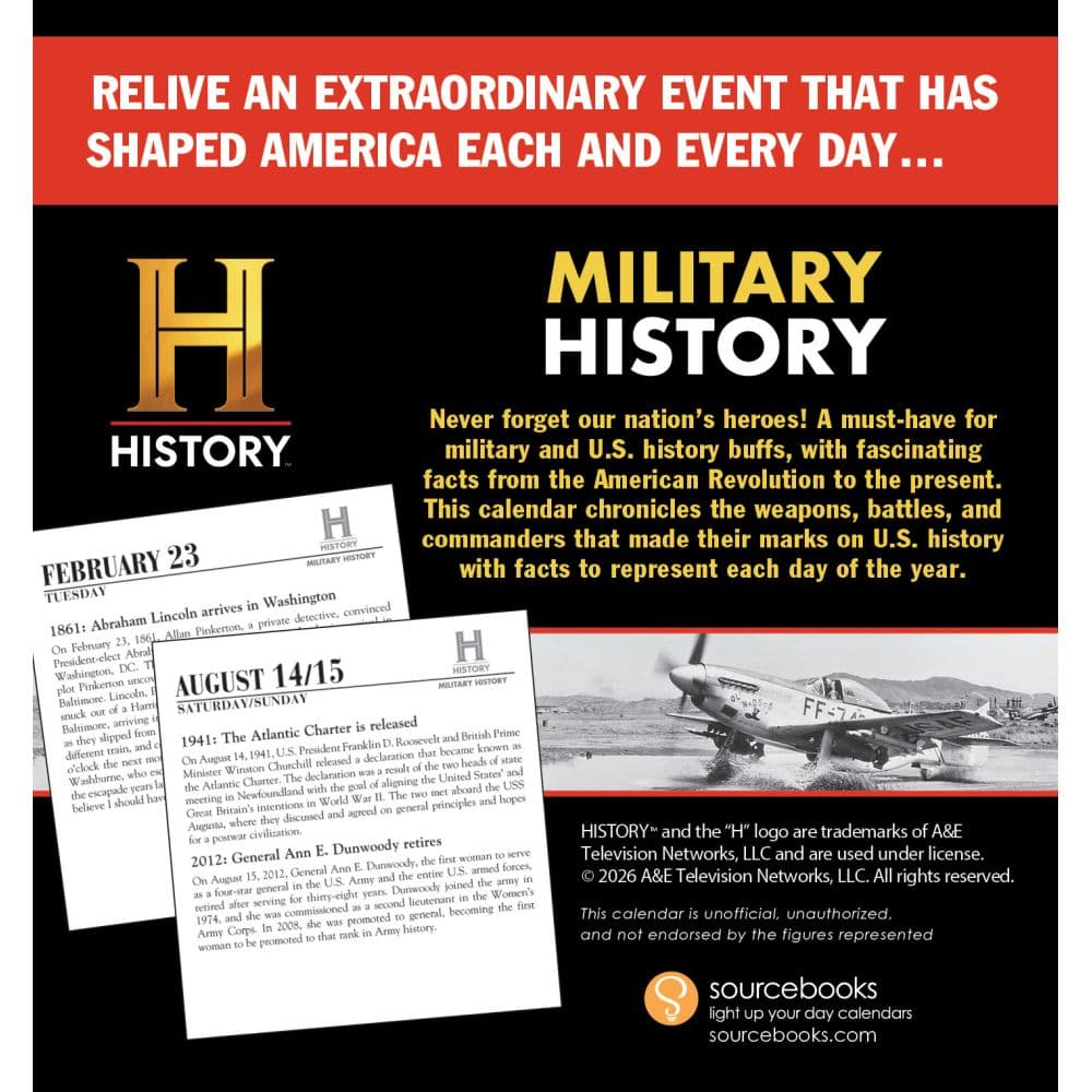 History Channel This Day in Military History 2027 Desk Calendar First Alternate Image