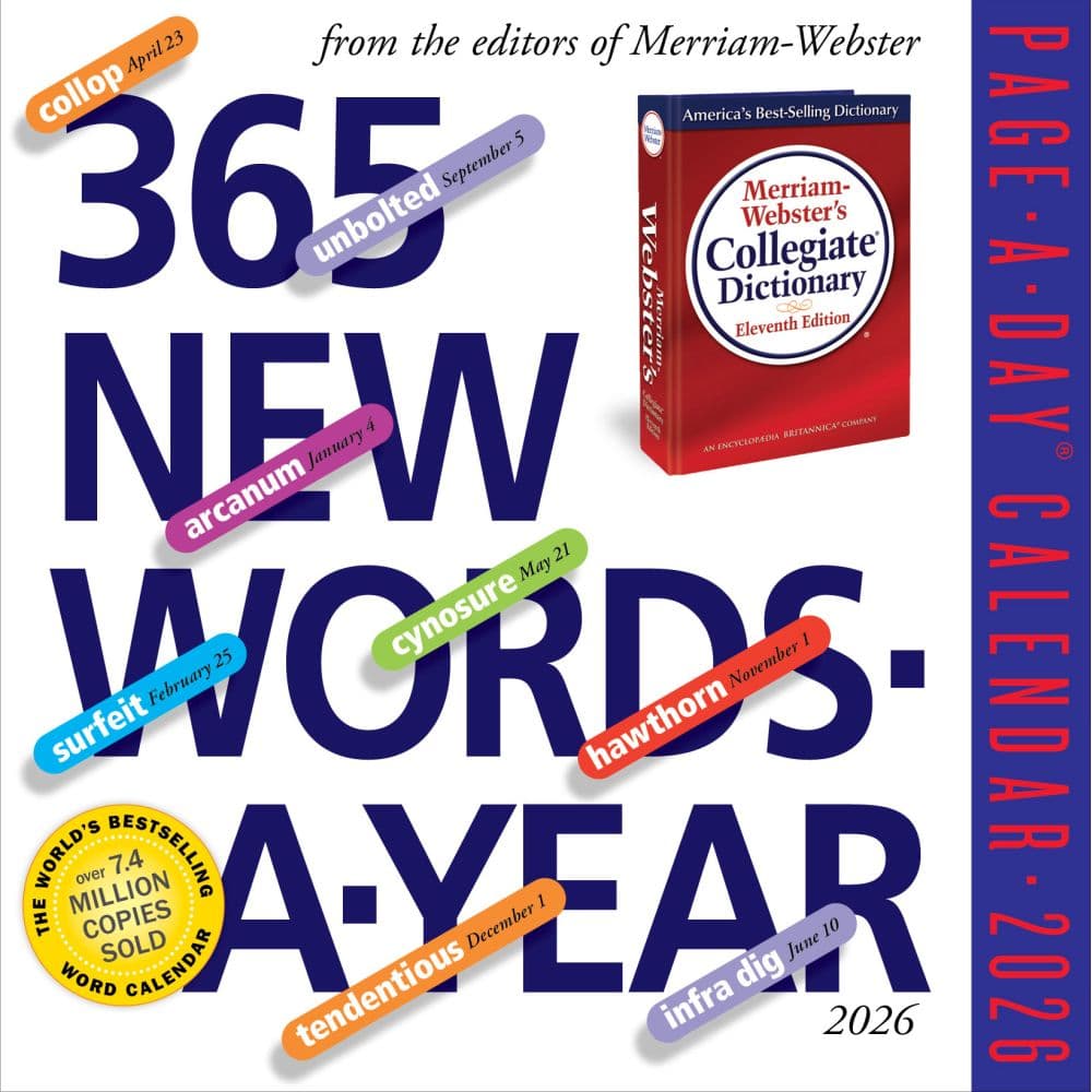 Words 365 2026 Desk Calendar Seventh Alternate Image