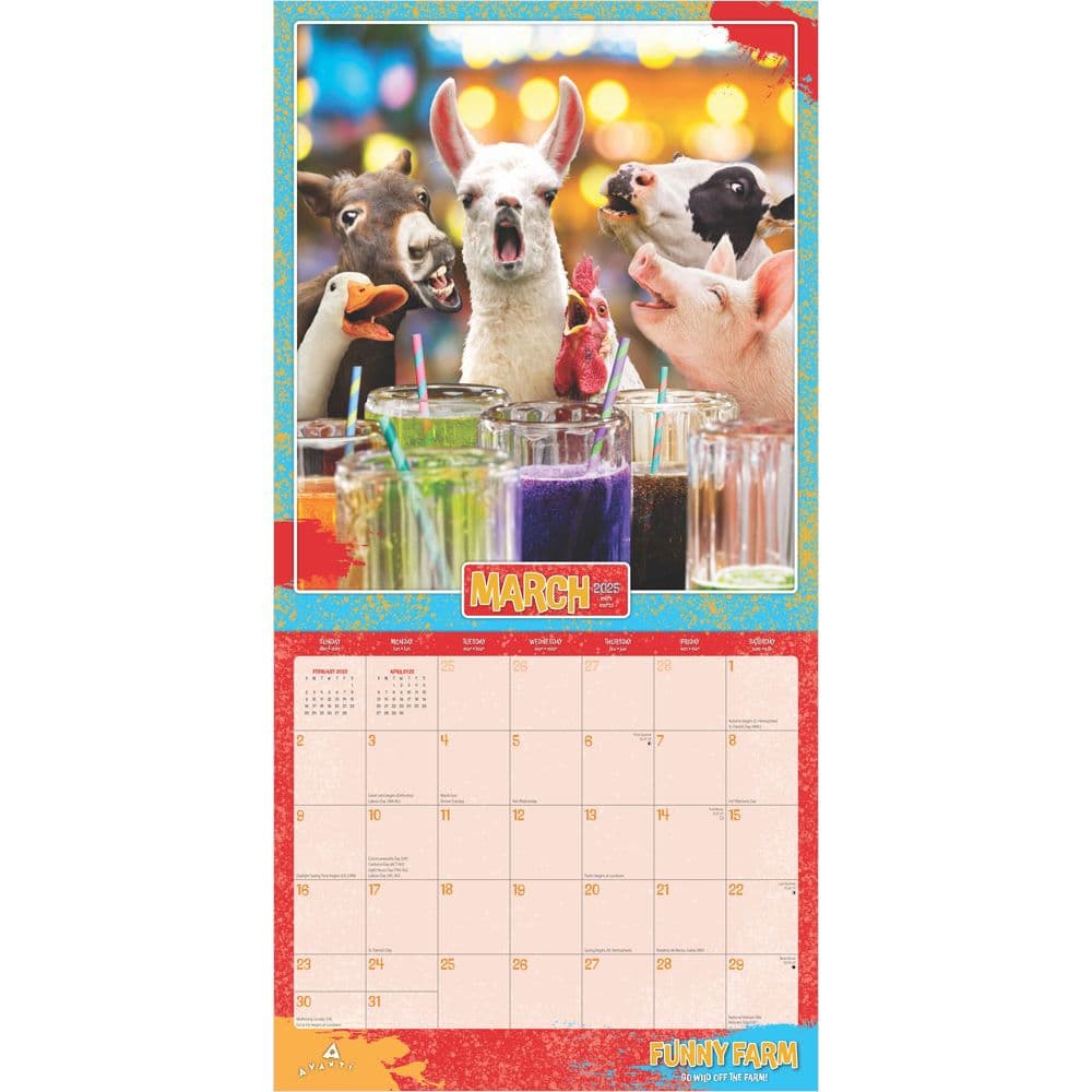 Avanti Funny Farm 2025 Wall Calendar Second Alternate