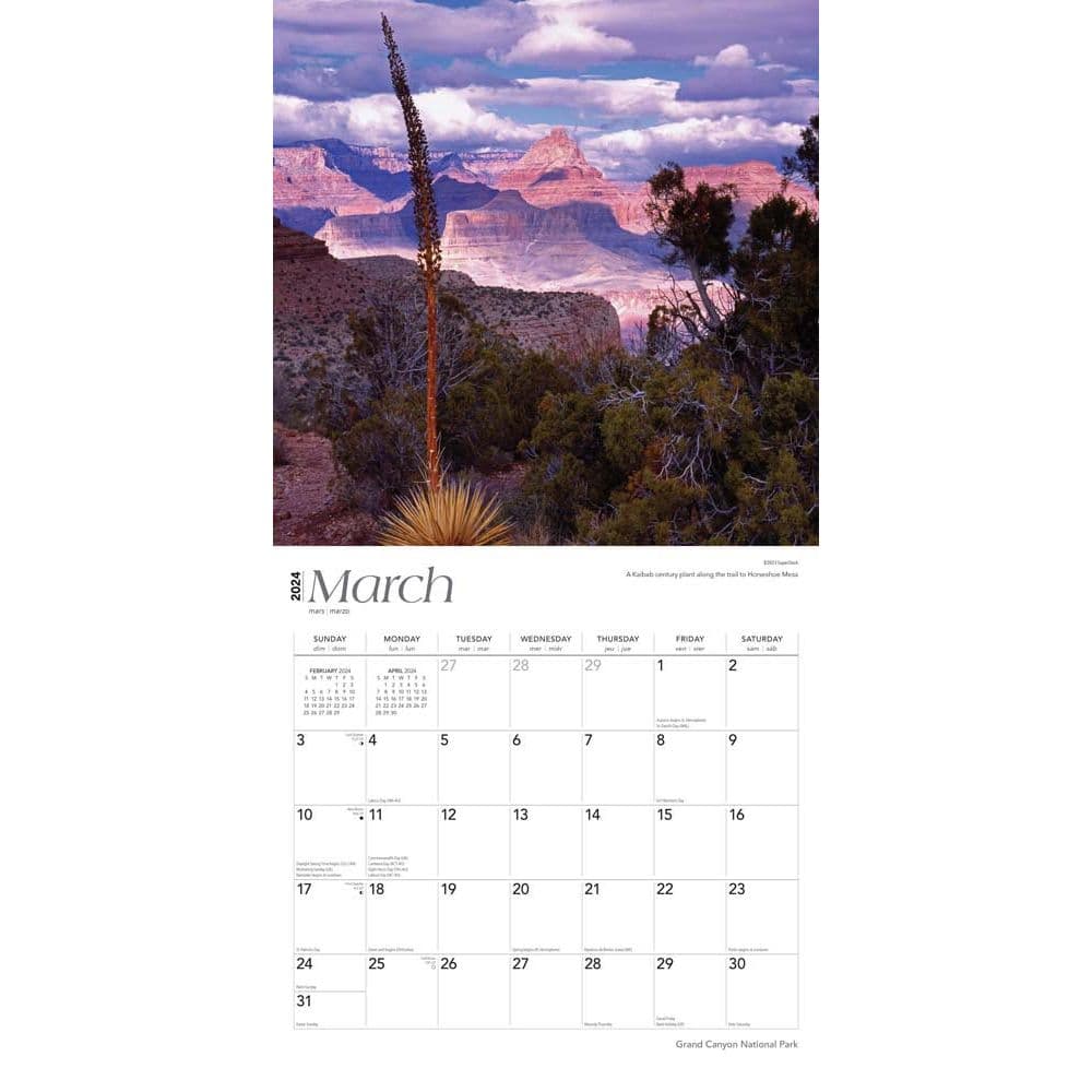 Grand Canyon National Park 2024 Wall Calendar