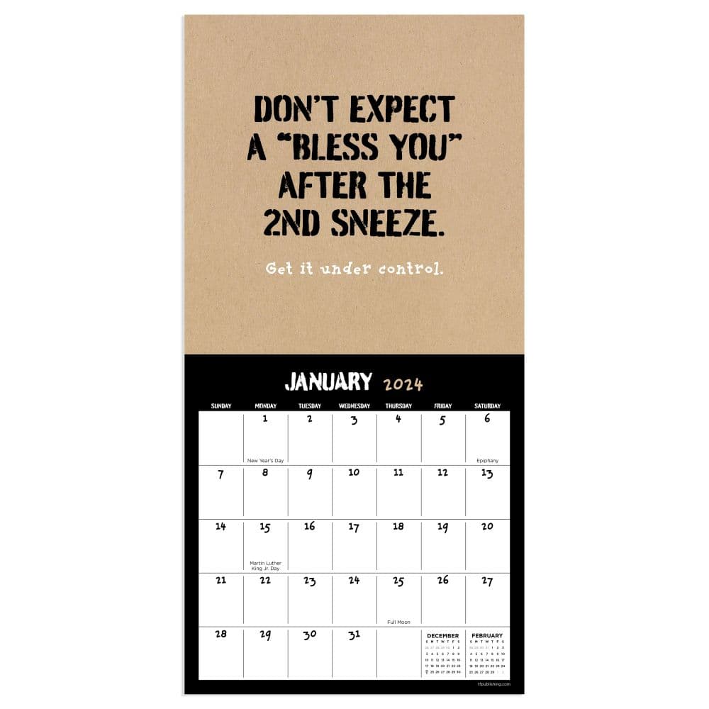 Anti Affirmations 2024 Mini Wall Calendar Second Alternate Image width=&quot;1000&quot; height=&quot;1000&quot;