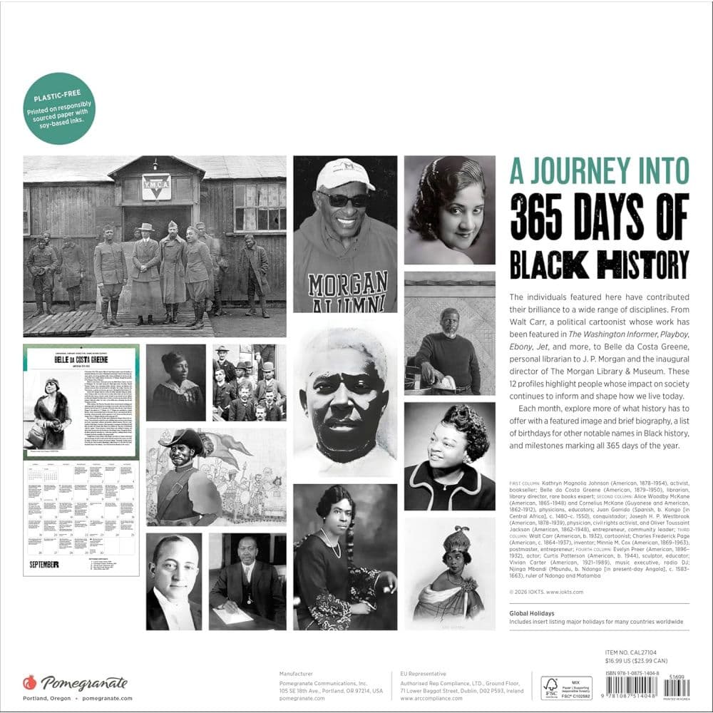 365 Days of Black History 2027 Wall Calendar First Alternate Image