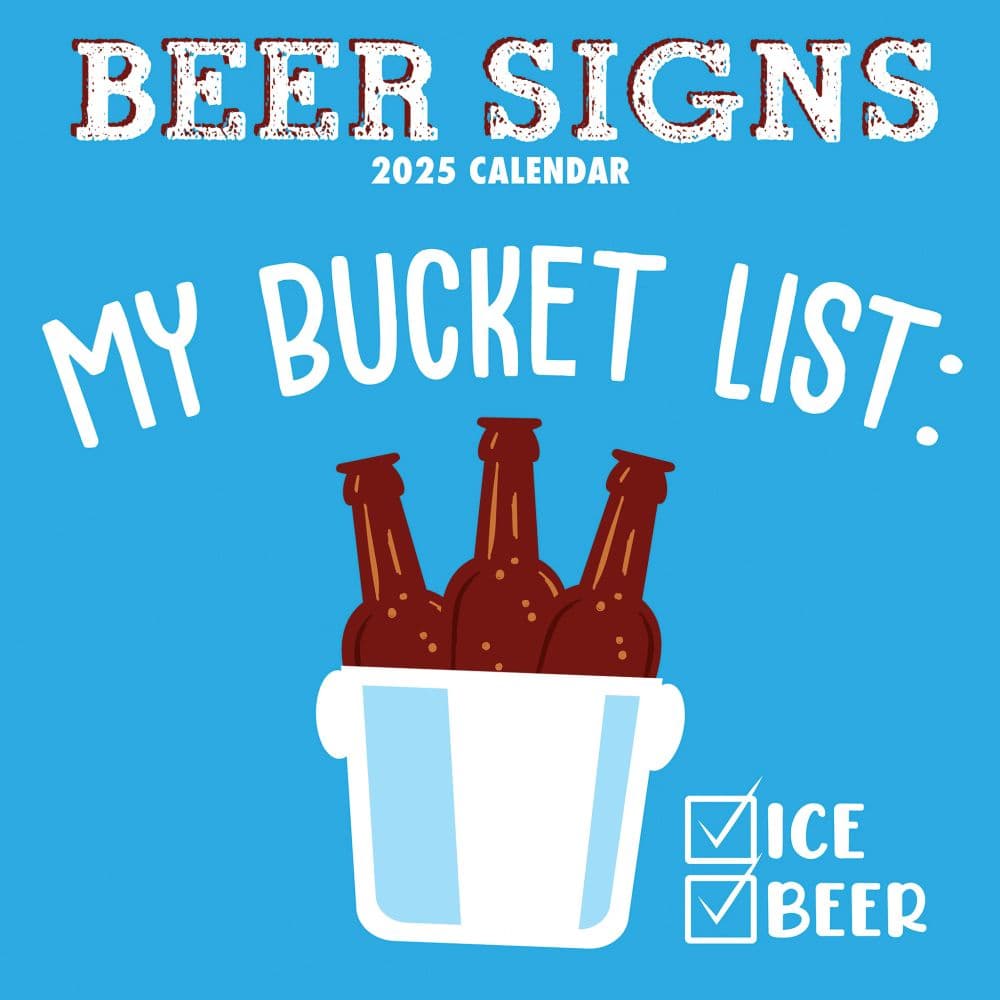 Beer Signs 2025 Wall Calendar Main Product Image width=&quot;1000&quot; height=&quot;1000&quot;