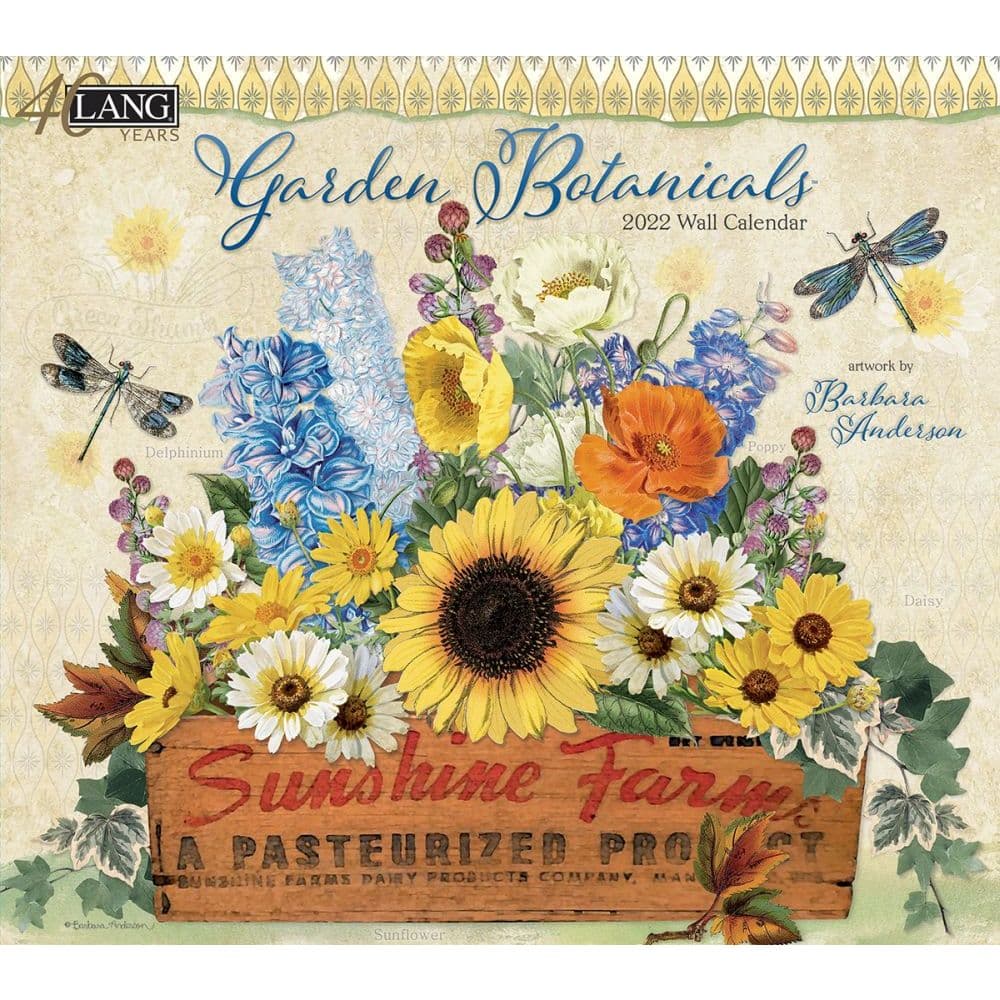 Garden Botanicals 2022 Wall Calendar