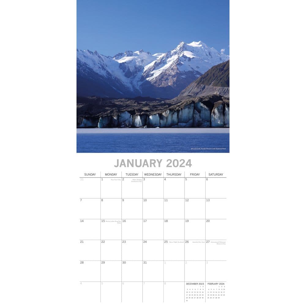 New Zealand 2024 Wall Calendar